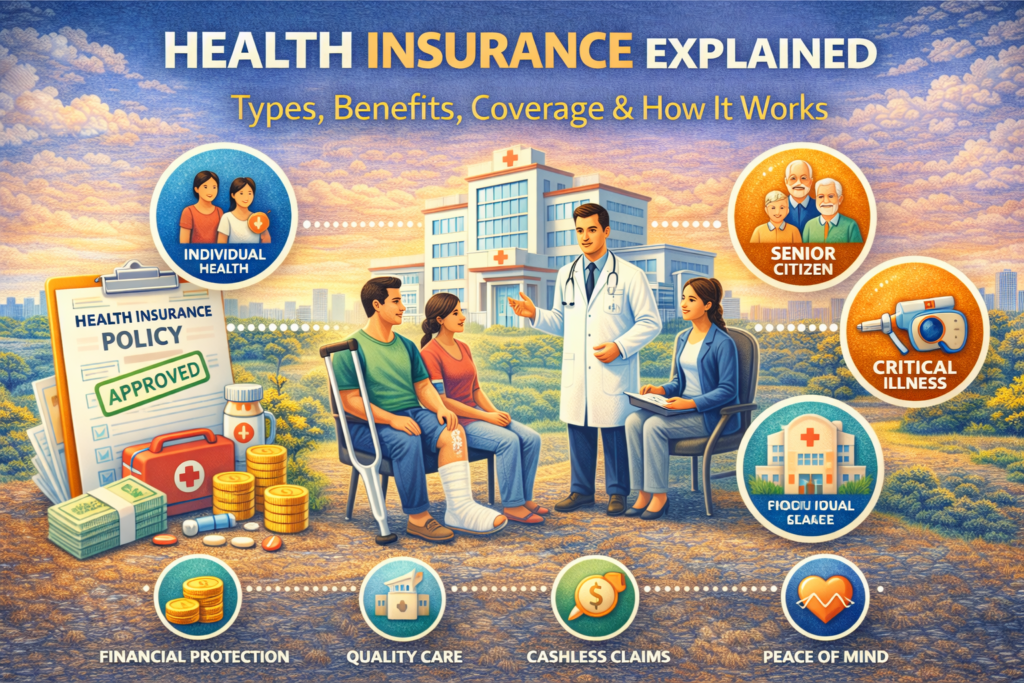 Health Insurance : Types, Benefits, Coverage & How It Works